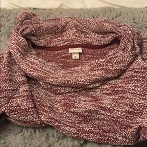 Red/White turtle neck sweater